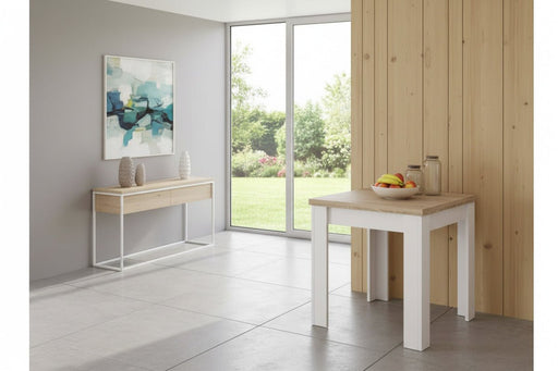 Eliano White & Light Oak Compact Extending Dining Table - Luminex FurnitureDining Table3242