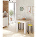 Eliano White & Light Oak Compact Extending Dining Table - LuminexFurnitureDining Table3242
