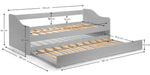 Ellery Day Bed – Dove Grey Guest Bed Frame - Luminex FurnitureDay BedsELB001