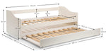 Ellery Day Bed – Surf White Guest Bed Frame - Luminex FurnitureDay BedsELB002
