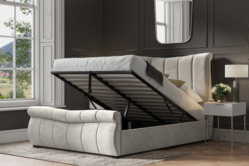Elmbury Velvet Ottoman Sleigh Bed - Luminex FurnitureBedBOLG50