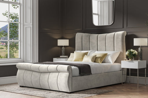 Elmbury Velvet Ottoman Sleigh Bed - Luminex FurnitureBedBOLG50
