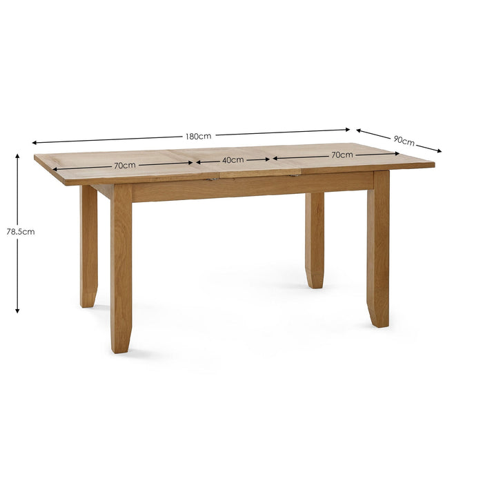Eloise Extending Dining Table - Oak - Luminex FurnitureDining TableMAL201