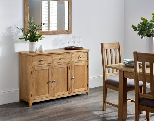 Eloise Large Oak Sideboard – 3 Drawers & 3 Cupboards - Luminex FurnitureSideboardMAL209