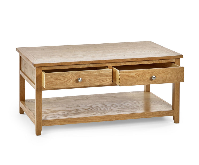Eloise Oak Coffee Table with Drawers - Luminex FurnitureCoffee TableMAL204