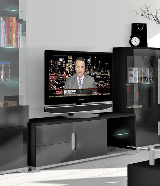 Elvara Black Gloss & Concrete Grey TV Unit - Luminex FurnitureTV Unit3023