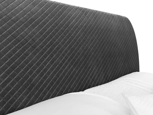 Elysia Grey Velvet Bed - Luminex FurnitureFabric BedsSAN106