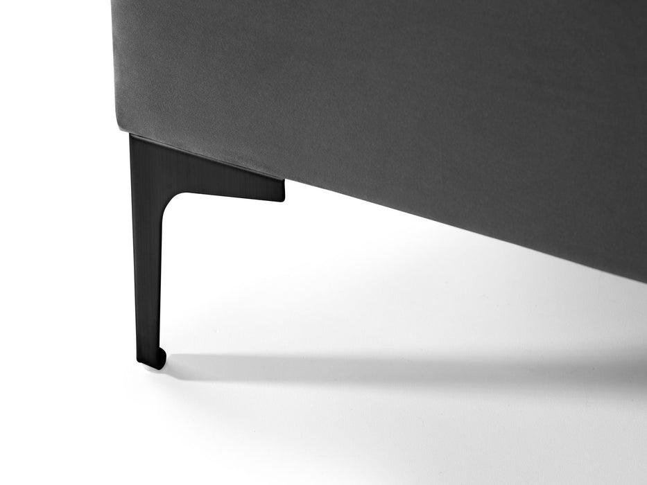 Elysia Grey Velvet Bed - Luminex FurnitureFabric BedsSAN106