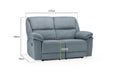 Elysian Grey Fabric 2 Seater Recliner Sofa - Luminex FurnitureSofaselio_recliner_sofa_grey_fabric_2_seater