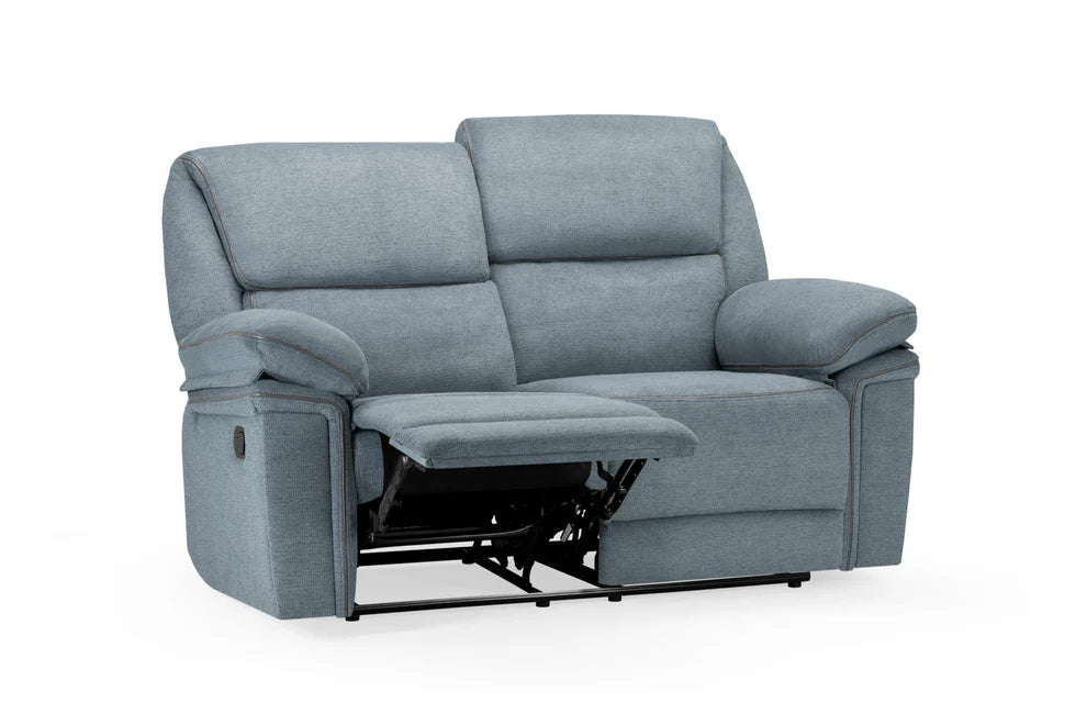 Elysian Grey Fabric 2 Seater Recliner Sofa - Luminex FurnitureSofaselio_recliner_sofa_grey_fabric_2_seater