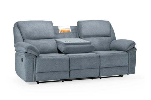 Elysian Grey Fabric 3 Seater Recliner Sofa - Luminex FurnitureSofaselio_recliner_sofa_grey_fabric_3_seater