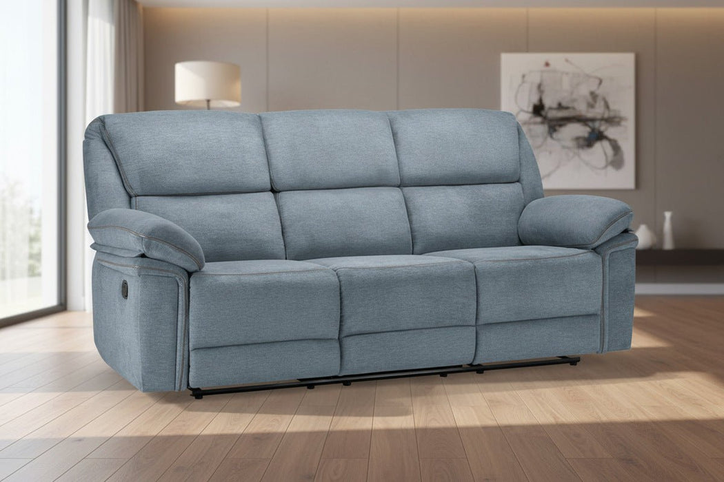 Elysian Grey Fabric 3 Seater Recliner Sofa - Luminex FurnitureSofaselio_recliner_sofa_grey_fabric_3_seater