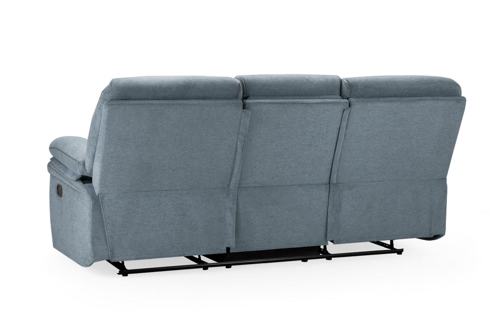Elysian Grey Fabric 3 Seater Recliner Sofa - Luminex FurnitureSofaselio_recliner_sofa_grey_fabric_3_seater