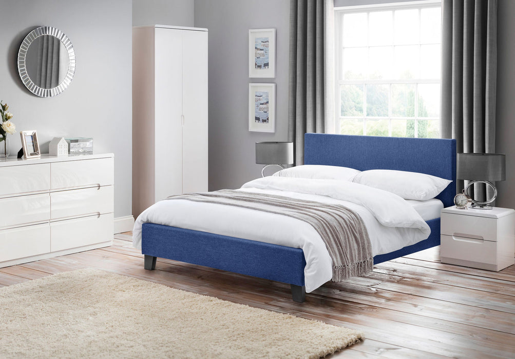 Esme Bed Dark Blue - Luminex FurnitureFabric BedsRIA112
