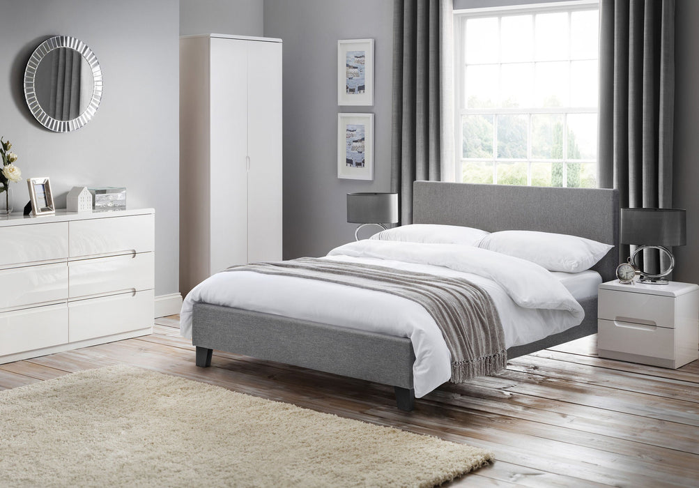 Esme Bed – Light Grey - Luminex FurnitureFabric BedsRIA103