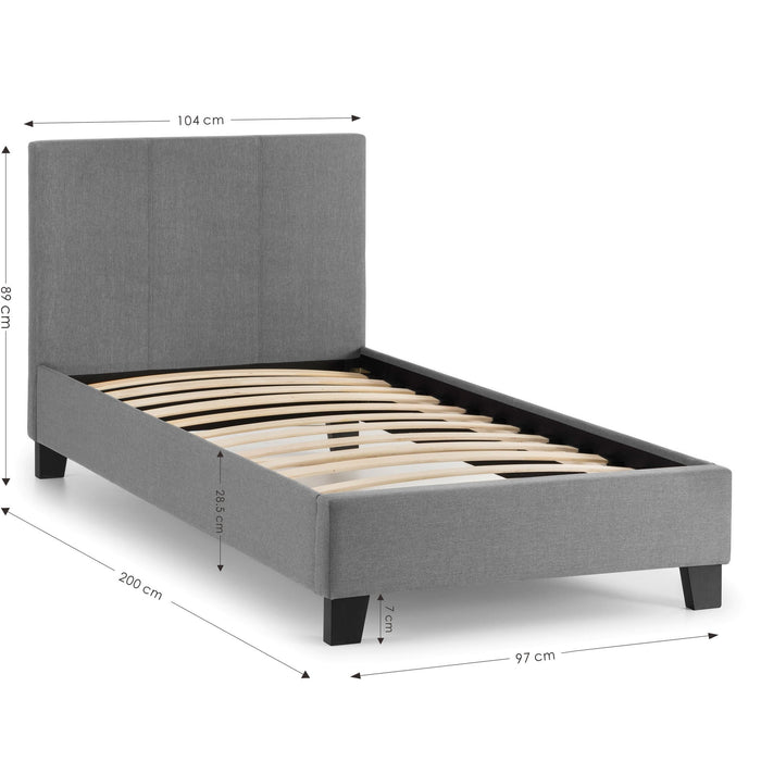 Esme Bed – Light Grey - Luminex FurnitureFabric BedsRIA105