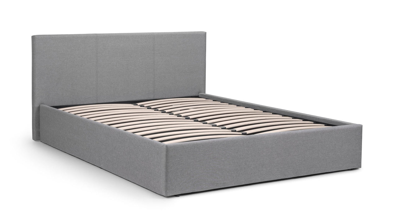 Esme Ottoman Storage Bed Light Grey - Luminex FurnitureFabric BedsRIA301