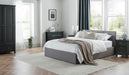 Esme Ottoman Storage Bed Light Grey - Luminex FurnitureFabric BedsRIA301