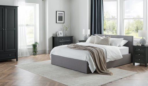 Esme Ottoman Storage Bed Light Grey - Luminex FurnitureFabric BedsRIA301