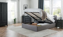 Esme Ottoman Storage Bed Light Grey - Luminex FurnitureFabric BedsRIA301