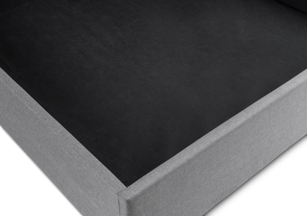 Esme Ottoman Storage Bed Light Grey - Luminex FurnitureFabric BedsRIA301