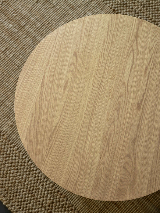 Estelle Natural Oak Round Lamp Table - Luminex FurnitureLamp TableOLL004