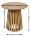 Estelle Natural Oak Round Lamp Table - Luminex FurnitureLamp TableOLL004