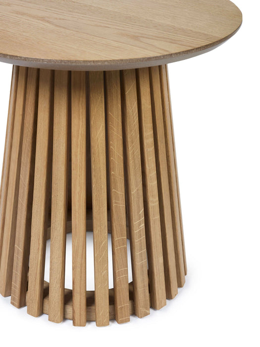 Estelle Natural Oak Round Lamp Table - Luminex FurnitureLamp TableOLL004