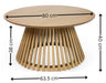 Estelle Round Slatted Coffee Table - Luminex FurnitureCoffee TableOLL001