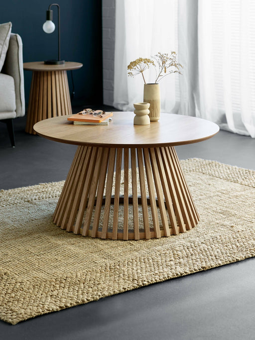 Estelle Round Slatted Coffee Table - Luminex FurnitureCoffee TableOLL001