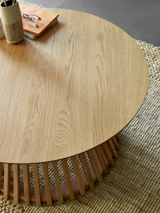 Estelle Round Slatted Coffee Table - Luminex FurnitureCoffee TableOLL001