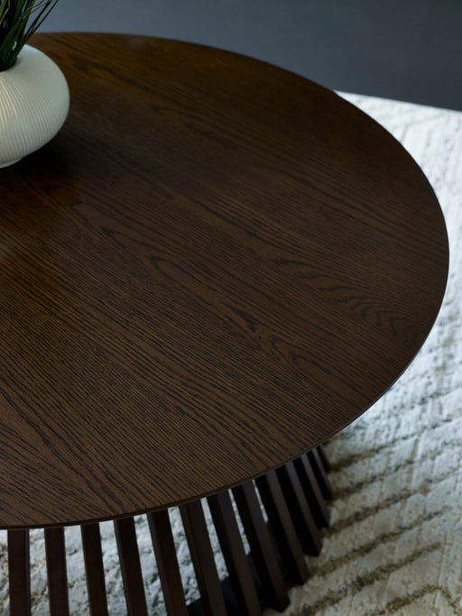 Estelle Round Slatted Coffee Table - Luminex FurnitureCoffee TableOLL001