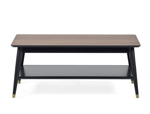 Evangeline Coffee Table With Shelf - Walnut & Black - Luminex FurnitureCoffee TableFIN003