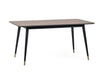 Evangeline Dining Table – Walnut & Brass Finish - Luminex FurnitureDining TableFIN001