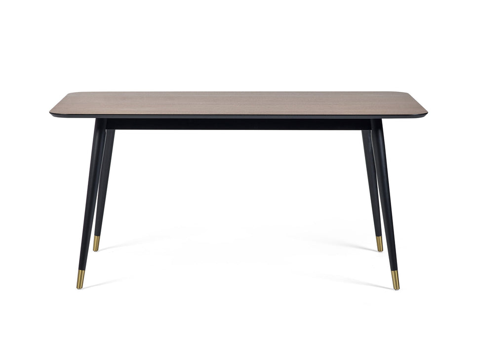 Evangeline Dining Table – Walnut & Brass Finish - Luminex FurnitureDining TableFIN001