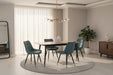 Evangeline Rectangular Table & 4 Green Cairo Chairs - Luminex FurnitureDining SetFIN055