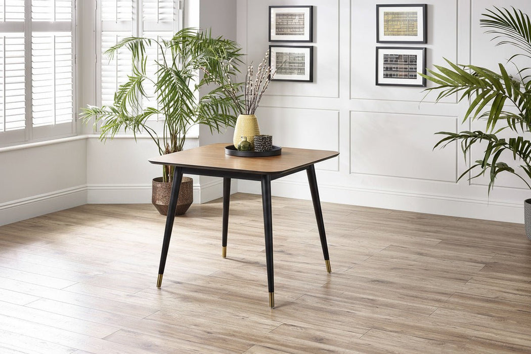 Evangeline Square Dining Table - Walnut & Black - Luminex FurnitureDining TableFIN002