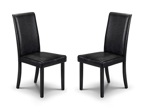 Felicity Dining Chairs Set of 2 – Black or Brown Faux Leather - Luminex FurnitureChairsHUD003