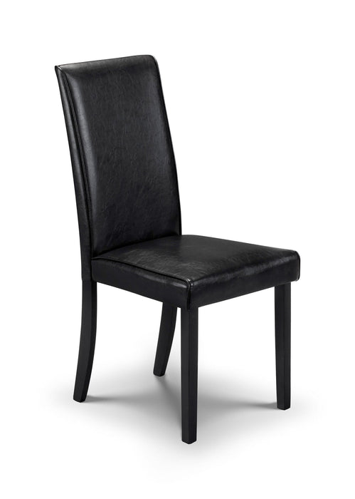 Felicity Dining Chairs Set of 2 – Black or Brown Faux Leather - Luminex FurnitureChairsHUD003