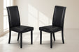 Felicity Dining Chairs Set of 2 – Black or Brown Faux Leather - Luminex FurnitureChairsHUD003