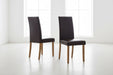 Felicity Dining Chairs Set of 2 – Black or Brown Faux Leather - Luminex FurnitureChairsHUD005
