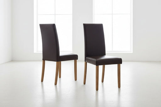 Felicity Dining Chairs Set of 2 – Black or Brown Faux Leather - Luminex FurnitureChairsHUD005