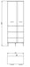 Ferano Oak Effect Tall Slim Wardrobe - Luminex FurnitureWardrobe3125