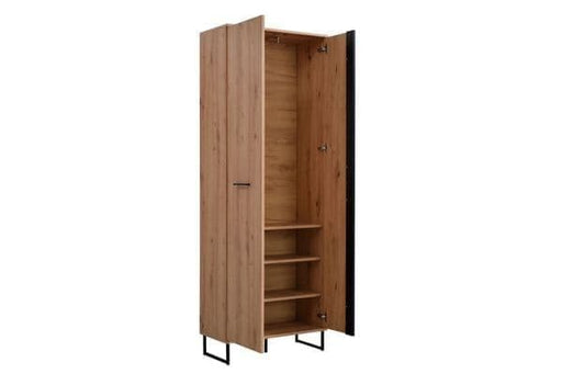 Ferano Oak Effect Tall Slim Wardrobe - Luminex FurnitureWardrobe3125