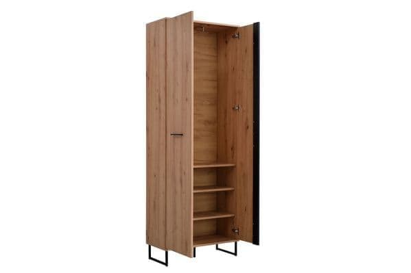 Ferano Oak Effect Tall Slim Wardrobe - Luminex FurnitureWardrobe3125