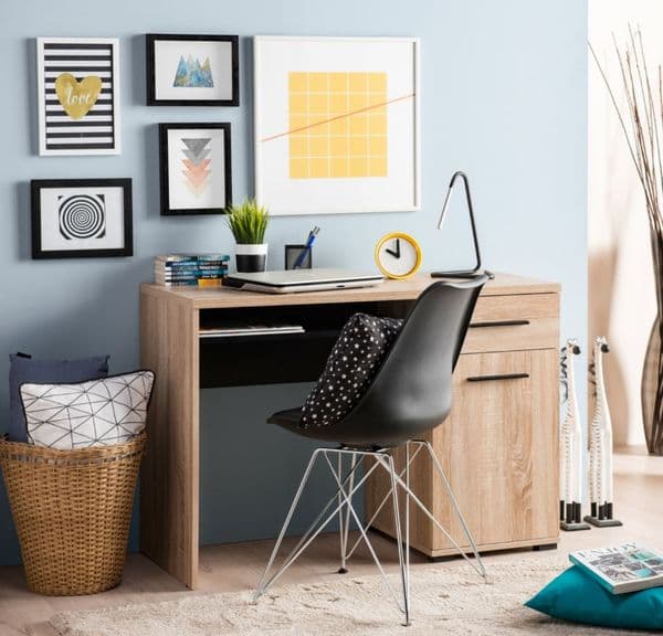 Fiora Sonoma Oak & Black Desk - Luminex FurnitureDesk3036