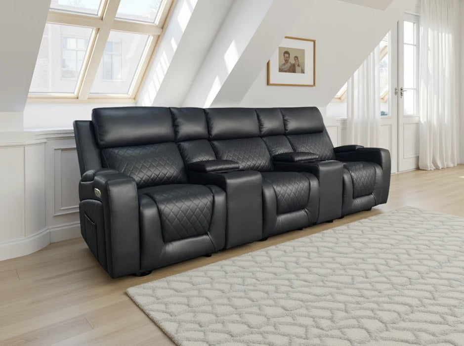 Fiorenza Black 3 Seater Cinema Sofa – Electric Recliner - Luminex FurnitureSofasflorence_black_electric_3_seater