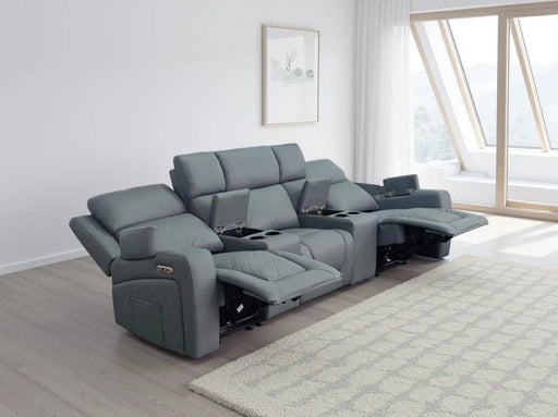 Fiorenza Grey 3 Seater Cinema Sofa – Electric Recliner - Luminex FurnitureSofasflorence_grey_electric_3_seater