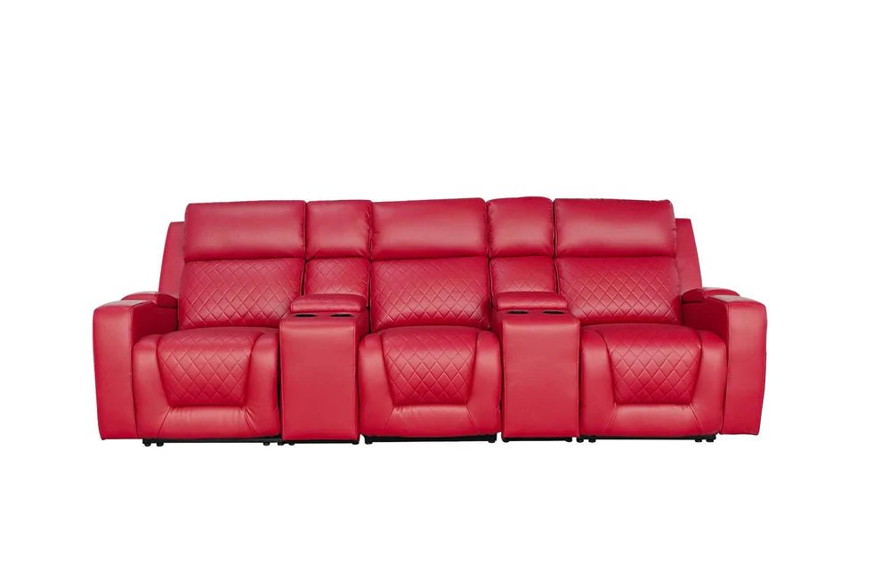 Fiorenza Red 3 Seater Cinema Sofa – Electric Recliner - Luminex FurnitureSofasflorence_red_electric_3_seater