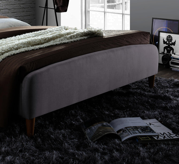 Geneva Bed Light Grey Fabric - Luminex FurnitureBedGEN46LGREY
